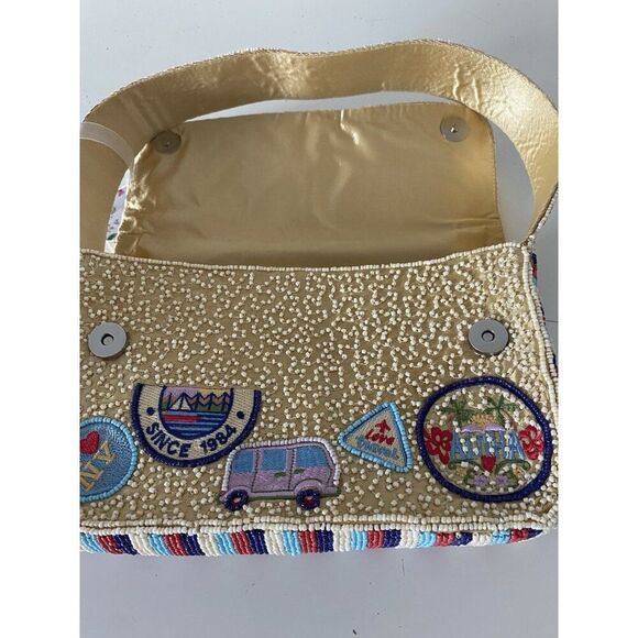 Handcrafted in India World Travel Route 66 Beaded Shoulder Bag Viral NEW - Picture 14 of 16